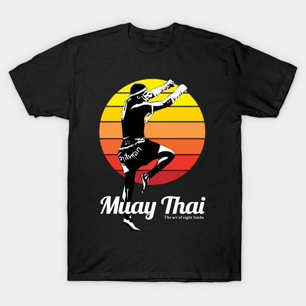 Muay Thai Boran Kickboxing Born to Fight T-Shirt by KewaleeTee